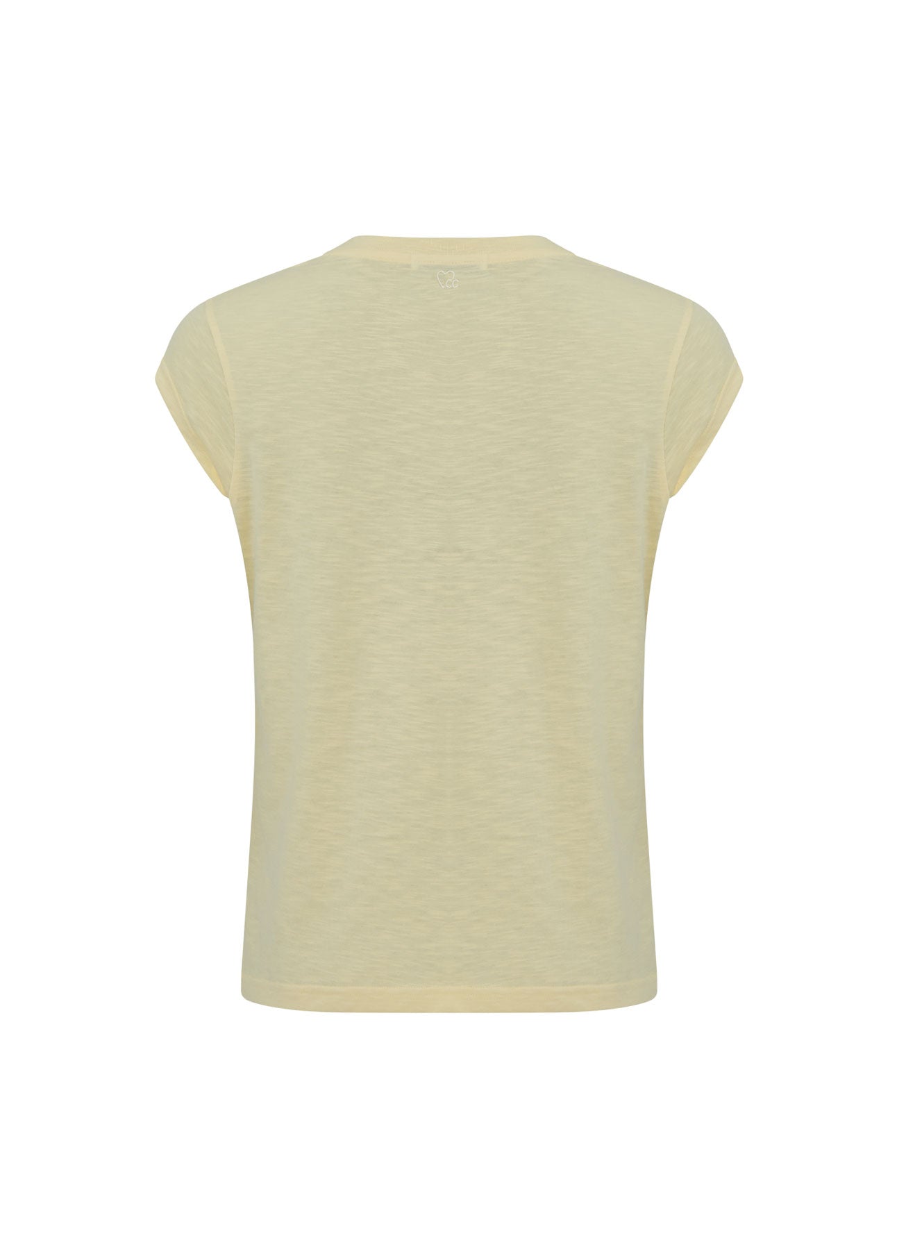 CC HEART V-HALS T-SHIRT - Light yellow