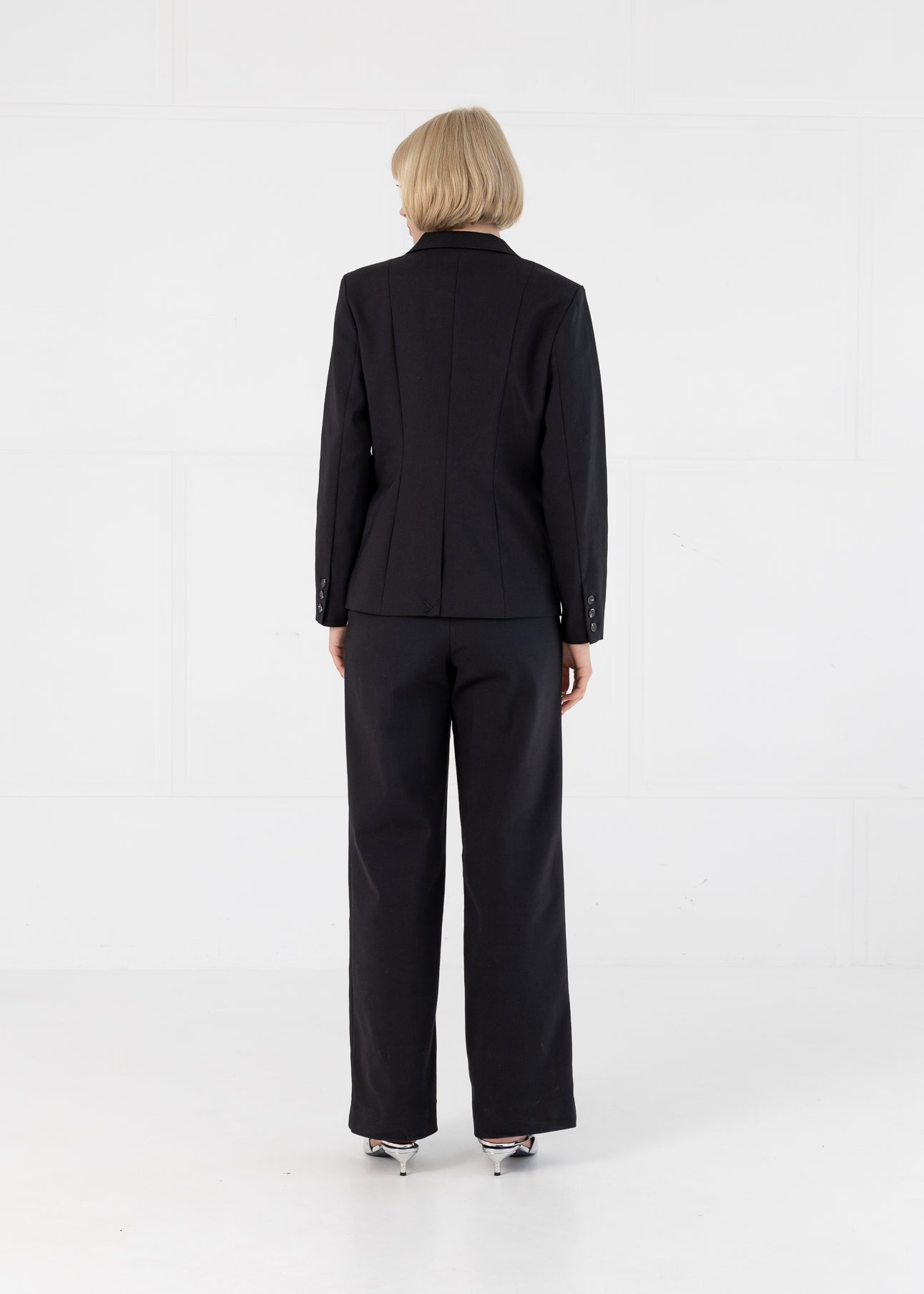 DOBBELTRADET BLAZER MED PRAKTISKE DETALJER - Black