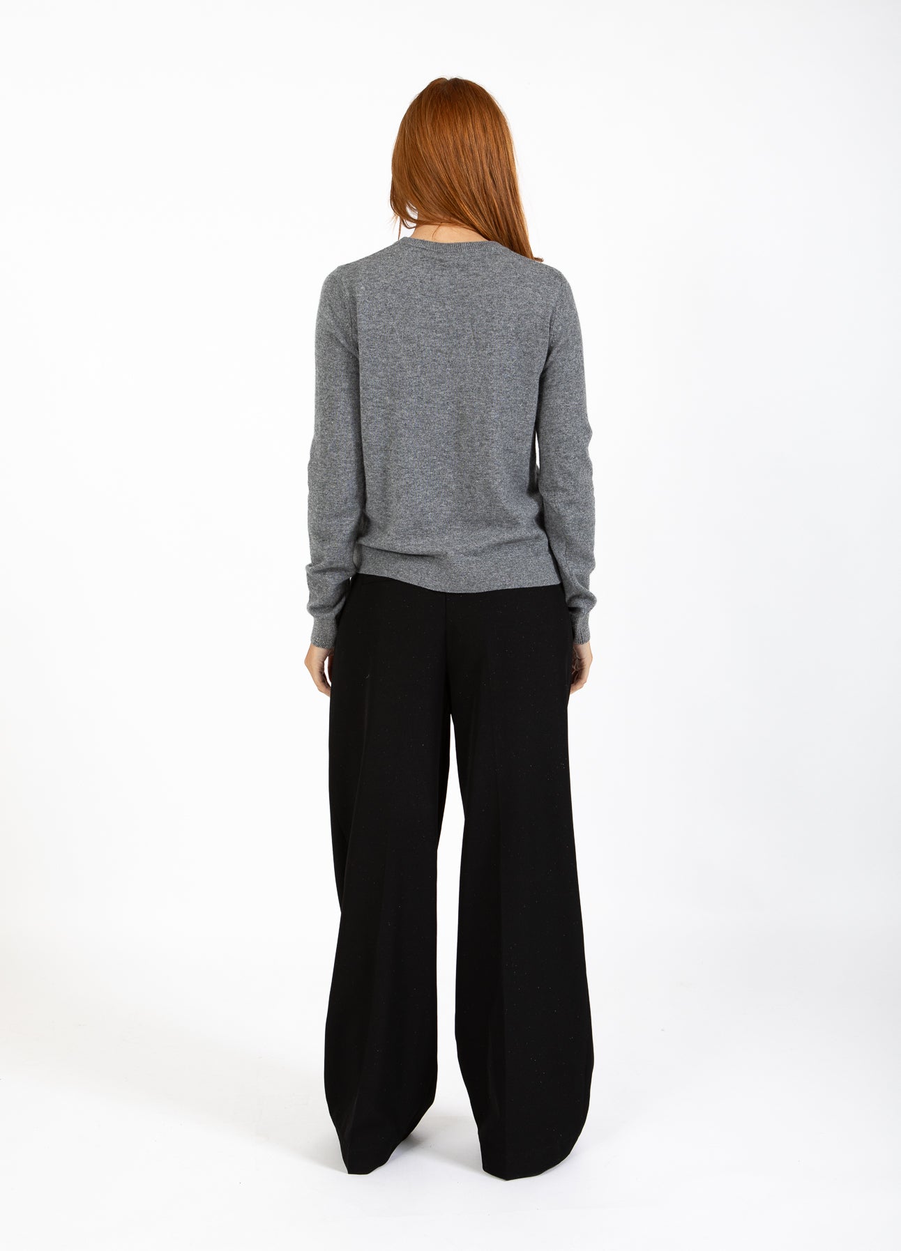 KASHMIR SWEATER - Grey melange