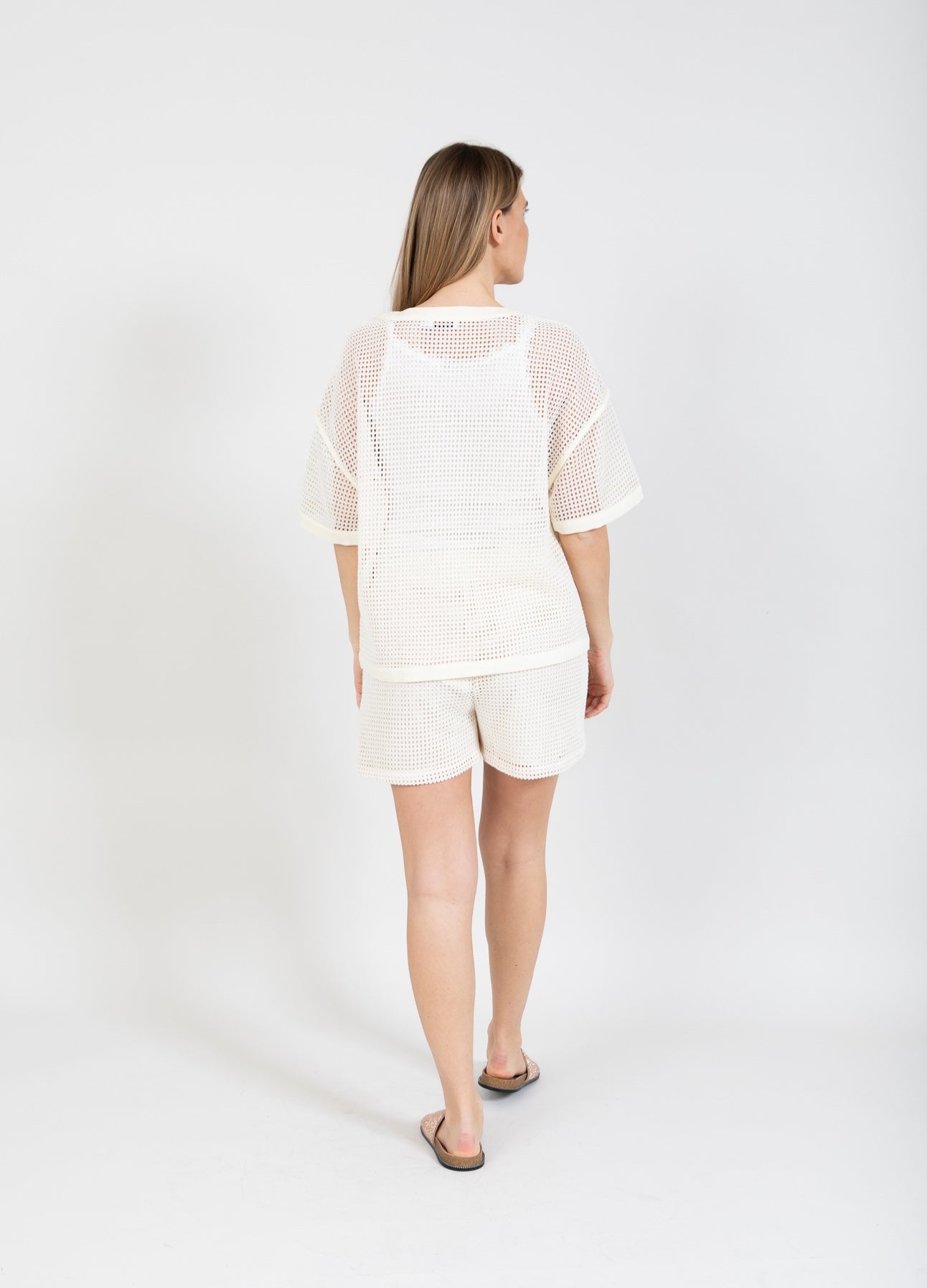 SHORTS I MESH - SILLE FIT - Creme