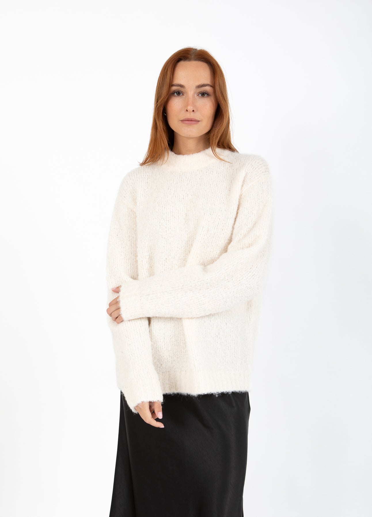 CC HEART AMAYA STRIK SWEATER - Off white
