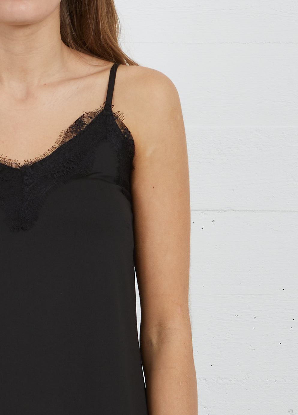 CC HEART SLIP KJOLE MED BLONDE - Black