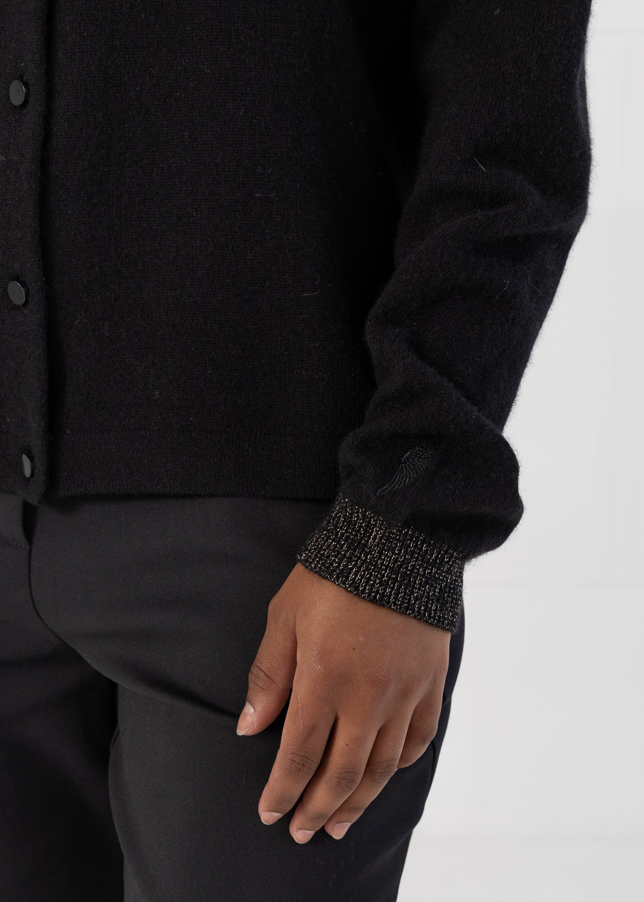 KASHMIR CARDIGAN - Black