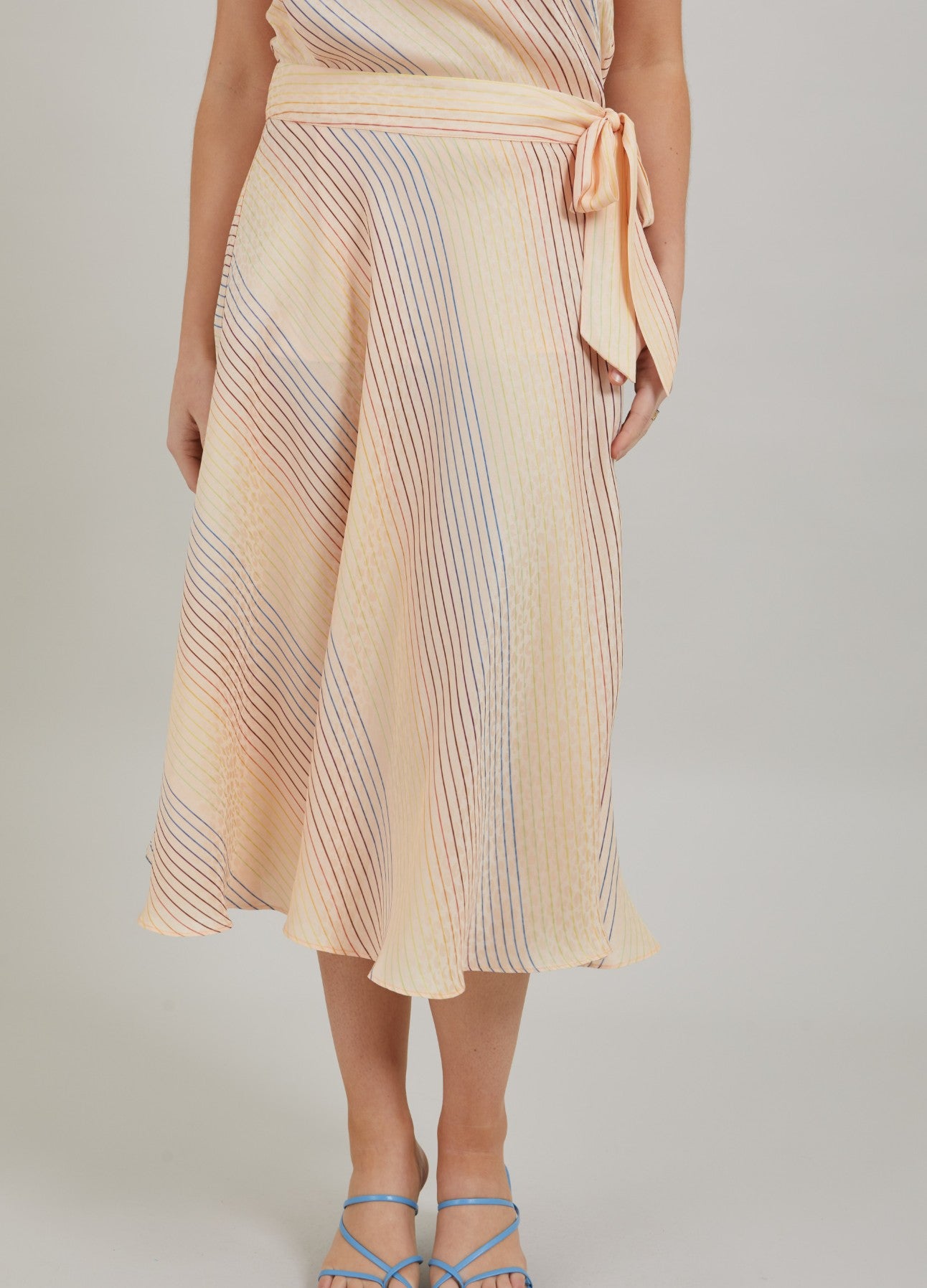NEDERDEL M. STRIBET REGNBUE PRINT - Rainbow stripe print Online nu