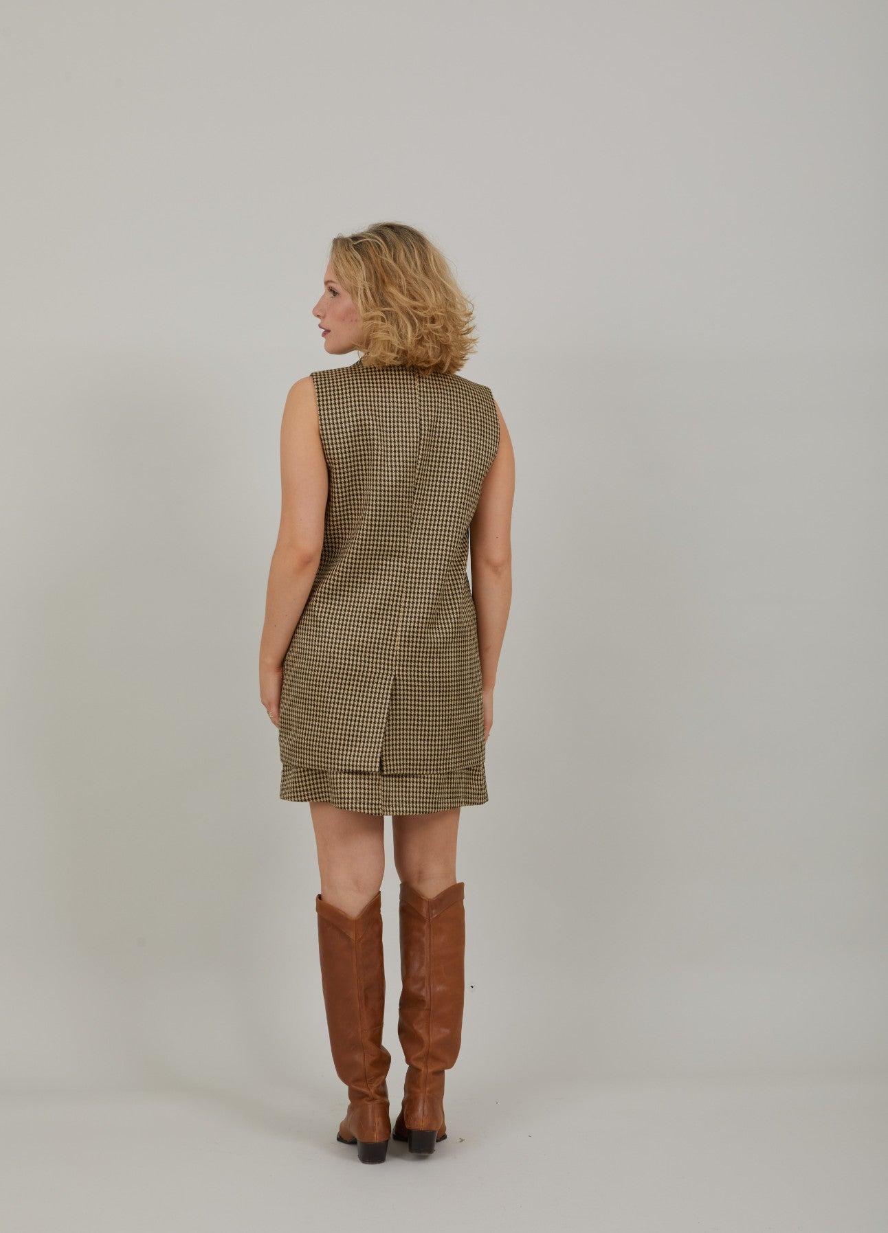 VEST I HOUNDSTOOTH - Beige houndstooth Mode
