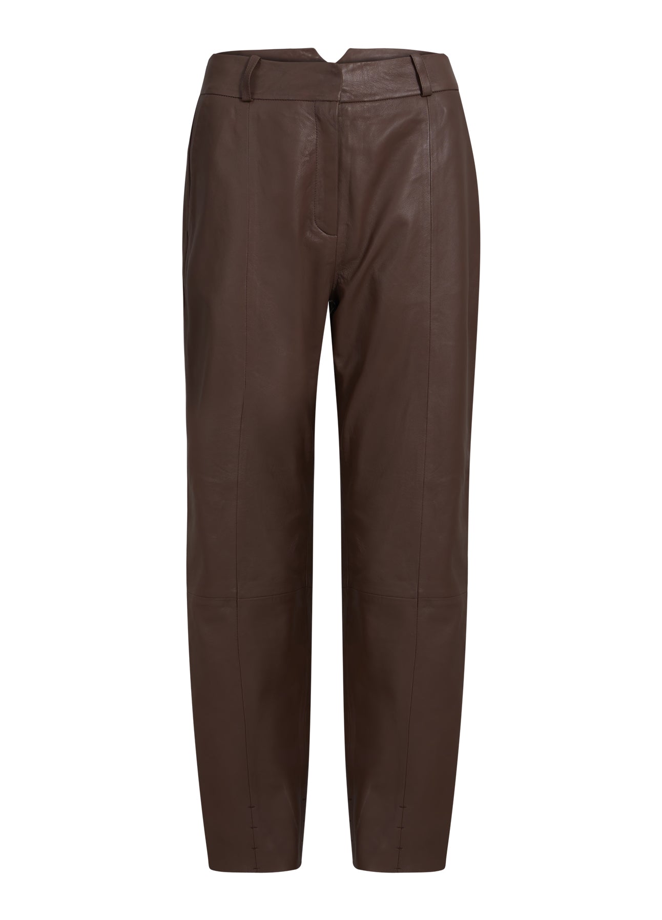LÆDERBUKSER - LUCIA FIT - Spring brown