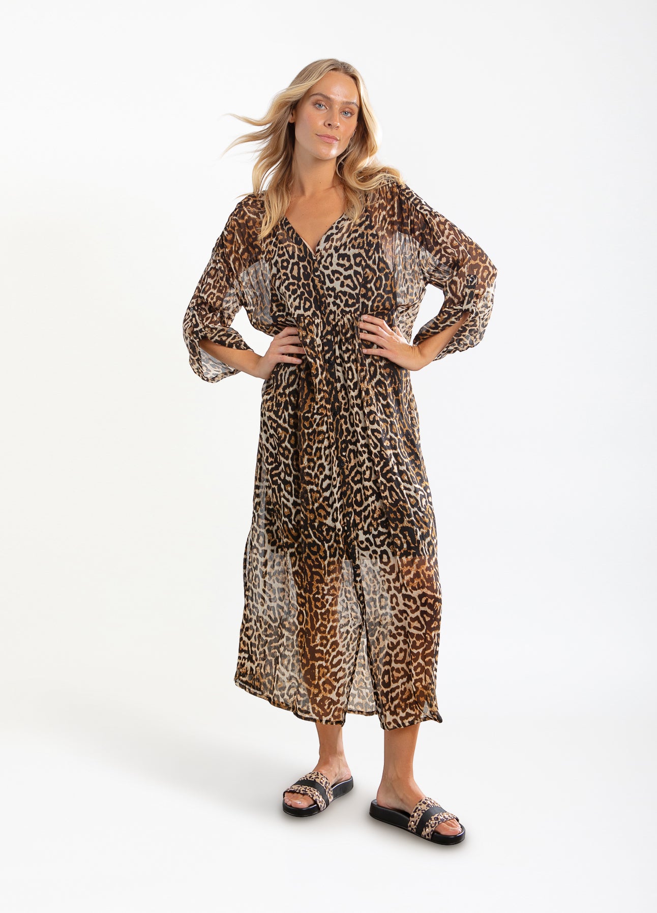 LEOPARD SUTSKO - Black/leo print