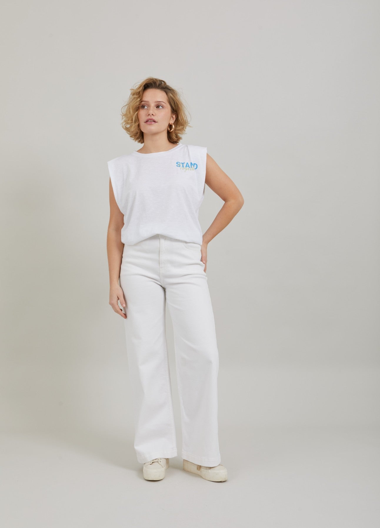 T-SHIRT M. TOGETHER PRINT - White
