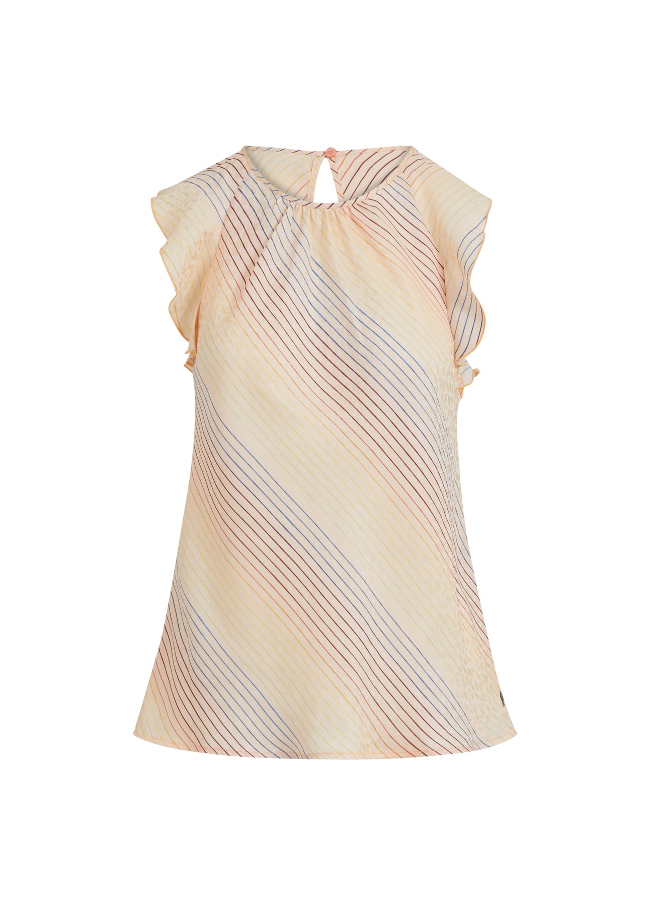 TOP M. STRIBET REGNBUE PRINT - Rainbow stripe print