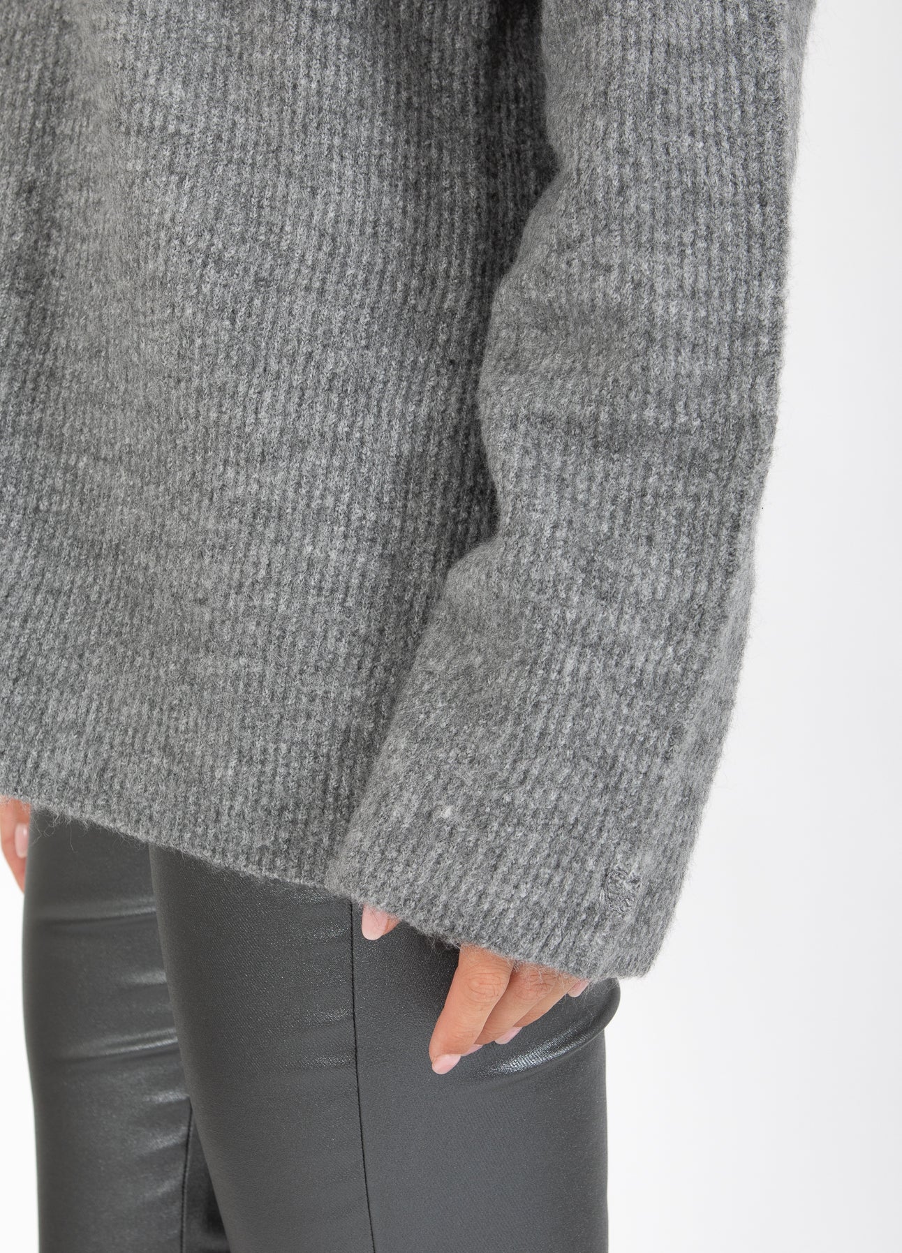 CC HEART EMMA V-HALS CARDIGAN - Dark Grey Melange Mode