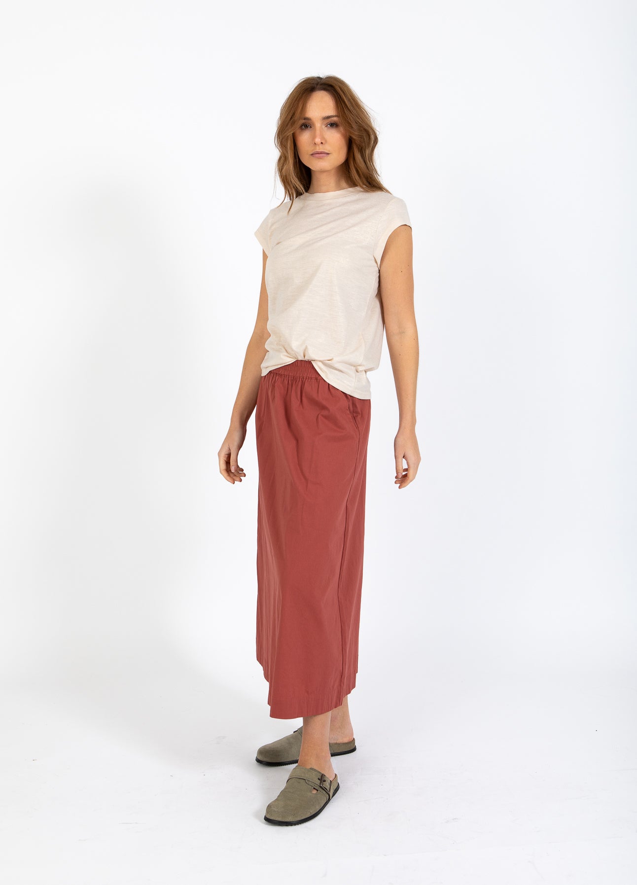 CC HEART METALLIC T-SHIRT - KORT ÆRME - Sand/gold