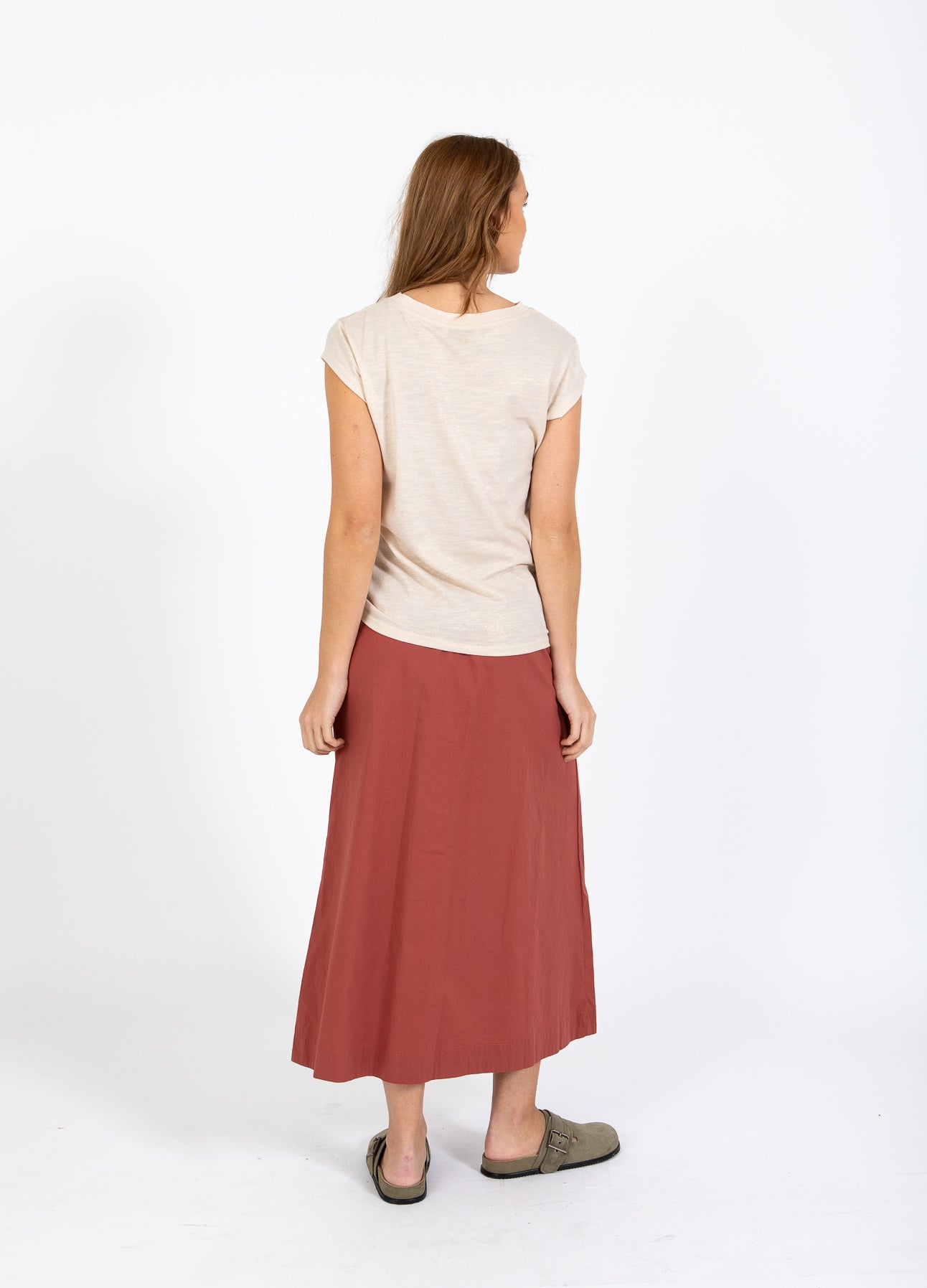 CC HEART METALLIC T-SHIRT - KORT ÆRME - Sand/gold