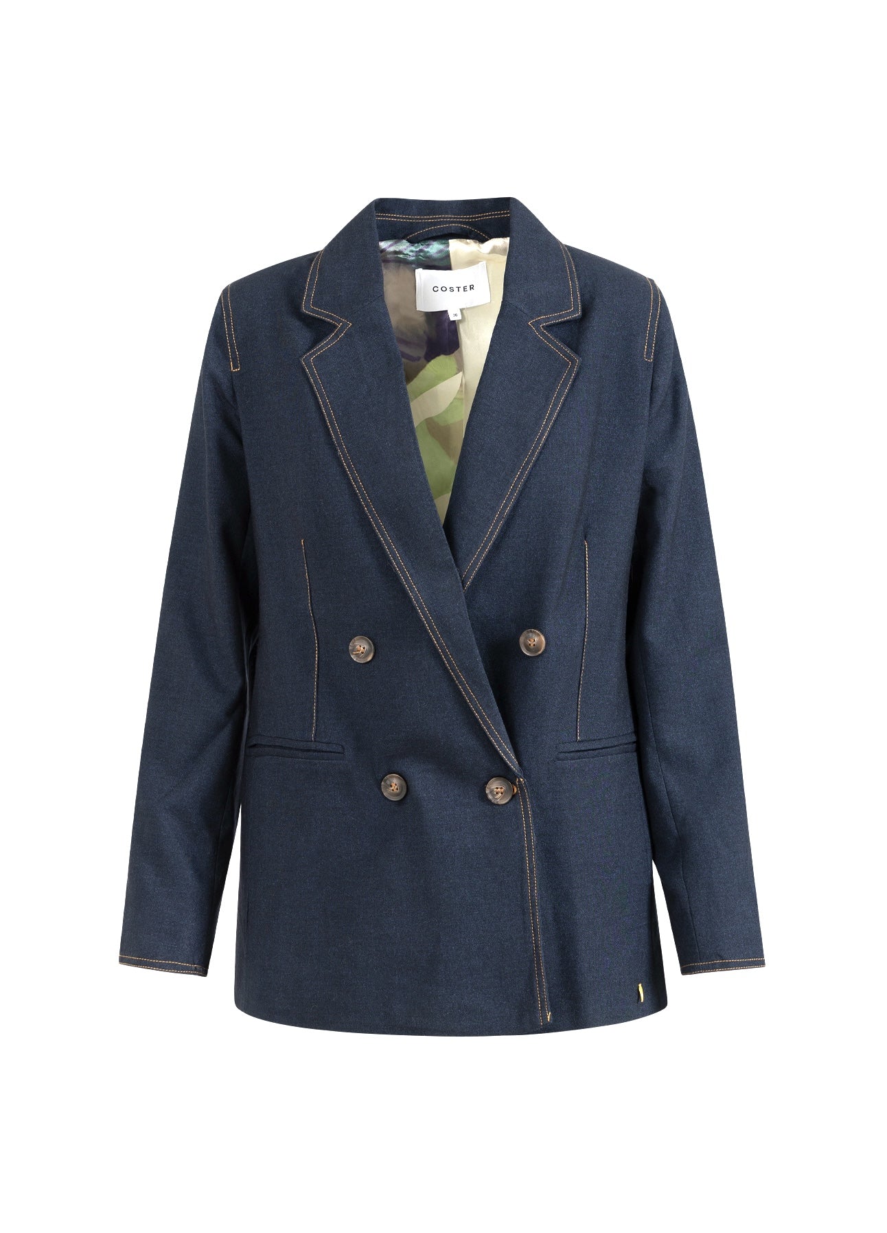 DOBBELTBRYSTET BLAZER - Night blue