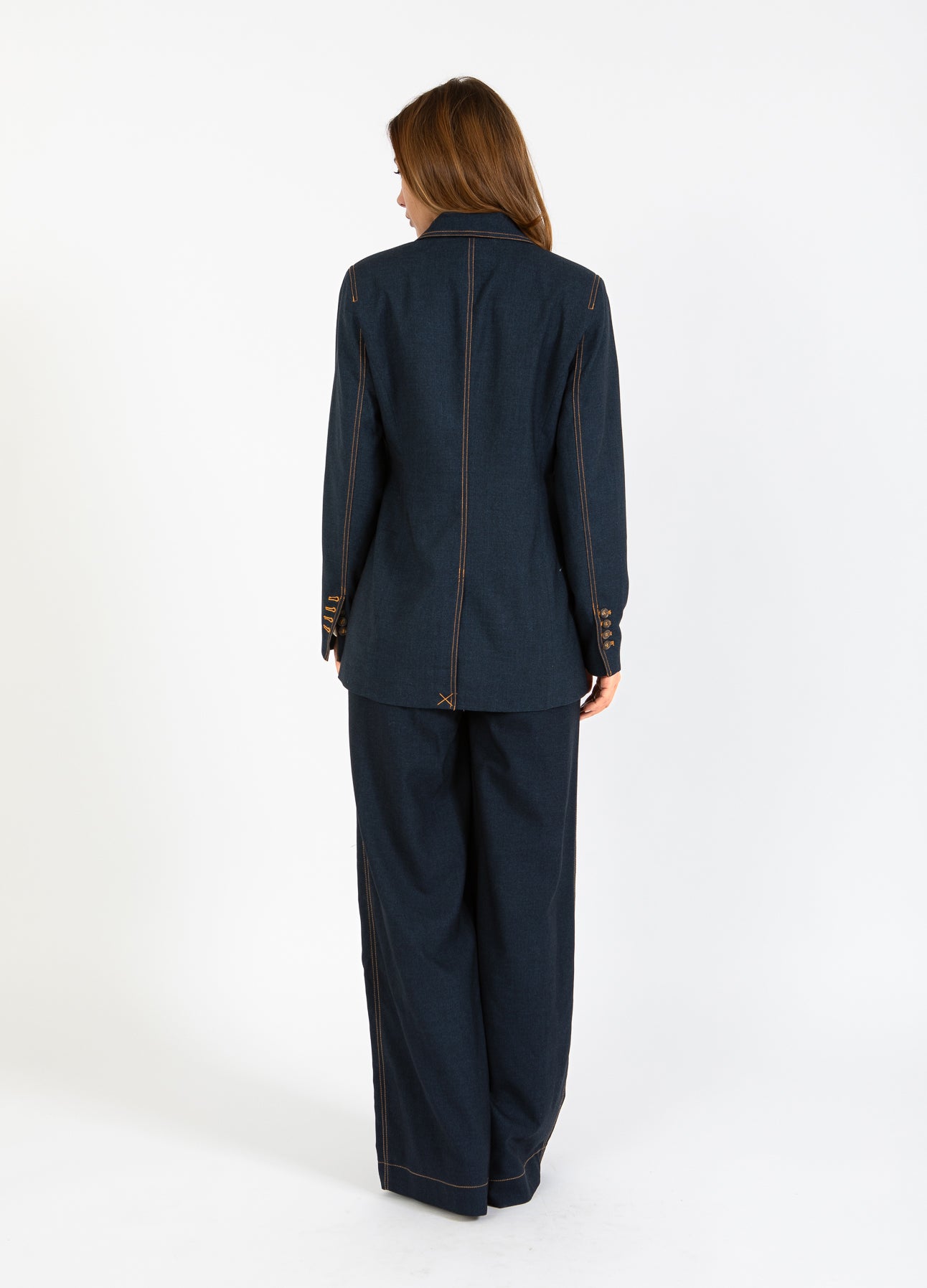 DOBBELTBRYSTET BLAZER - Night blue