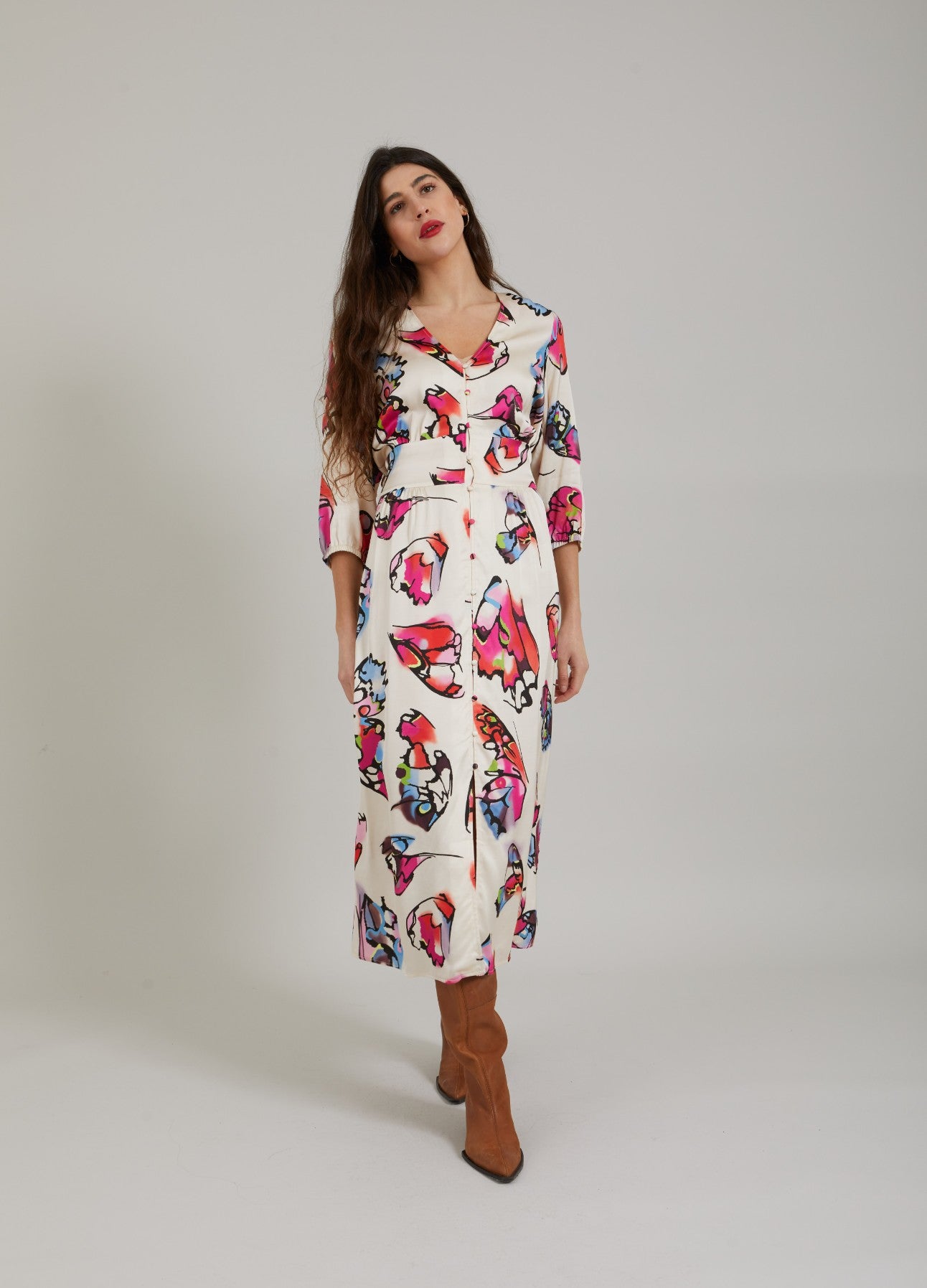 KJOLE M. KNAPPER OG BUTTERFLY PRINT - Butterfly print