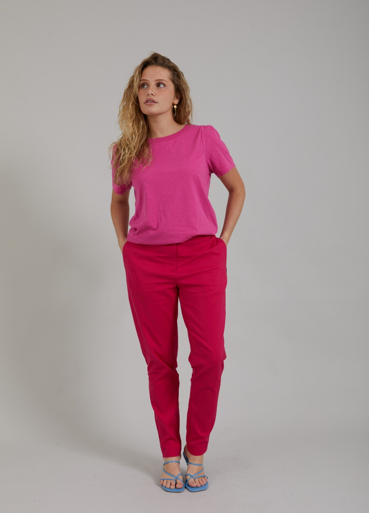 T-SHIRT M. PRESSEFOLDER - Raspberry pink
