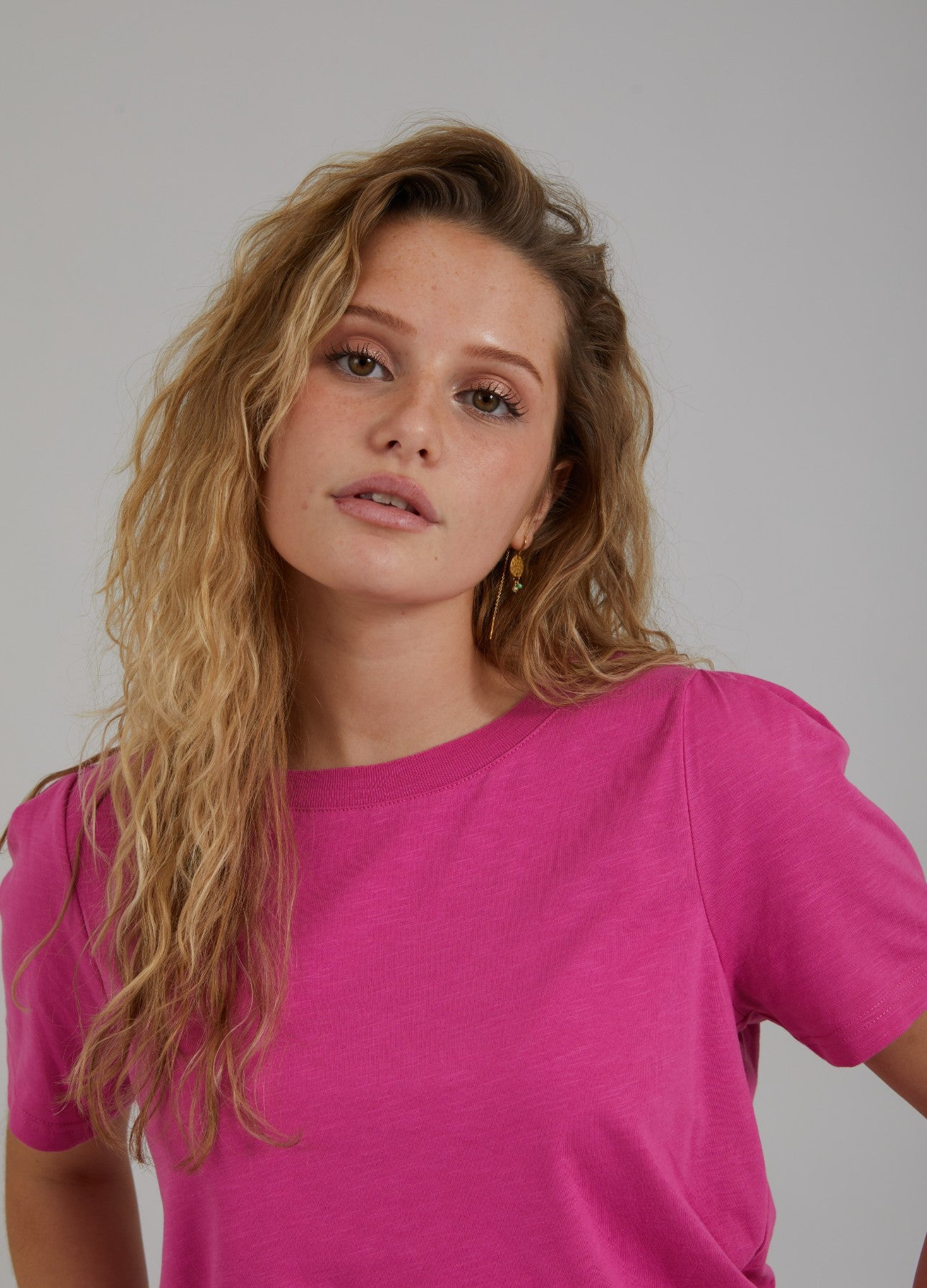 T-SHIRT M. PRESSEFOLDER - Raspberry pink