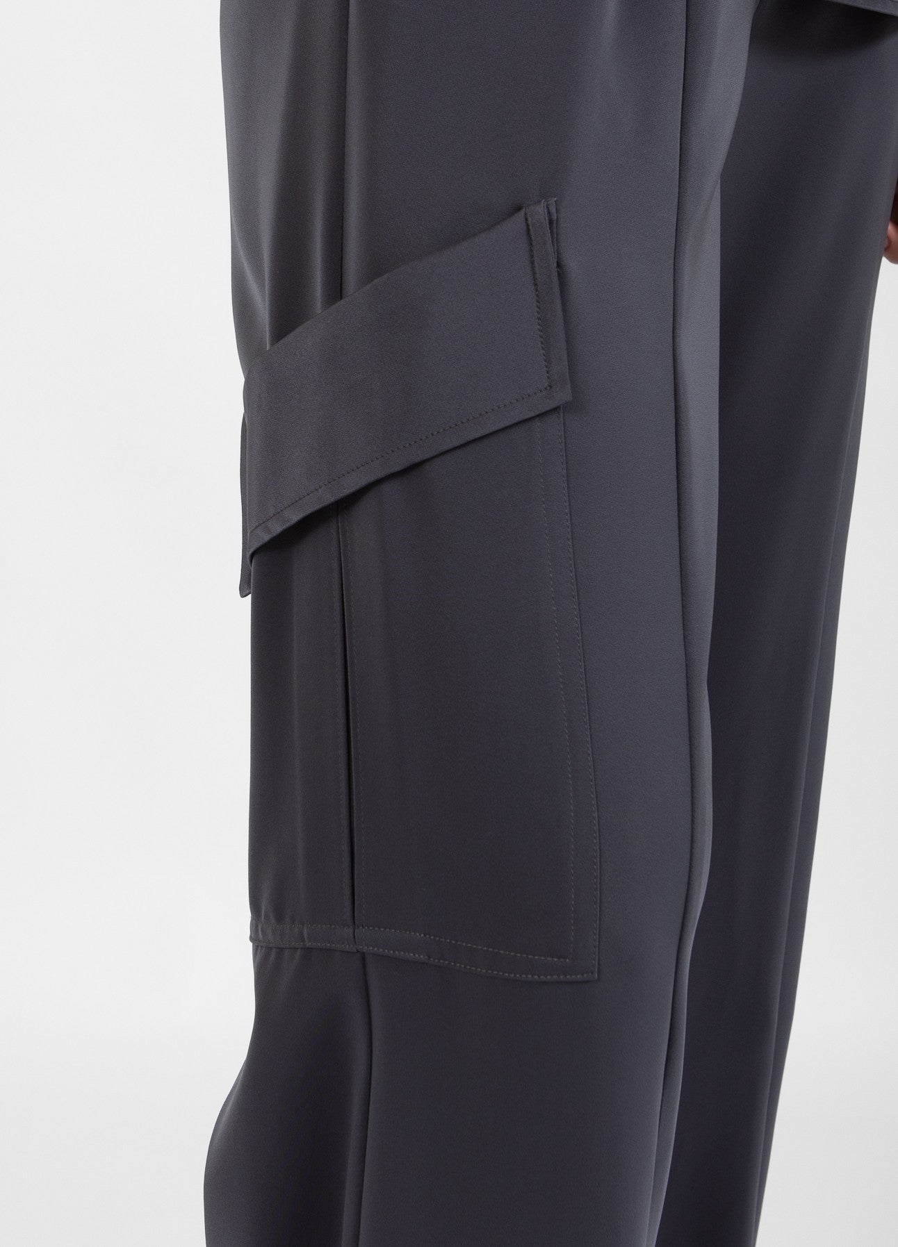 CARGO BUKSER I SATIN - PETRA PASFORM - Dark grey