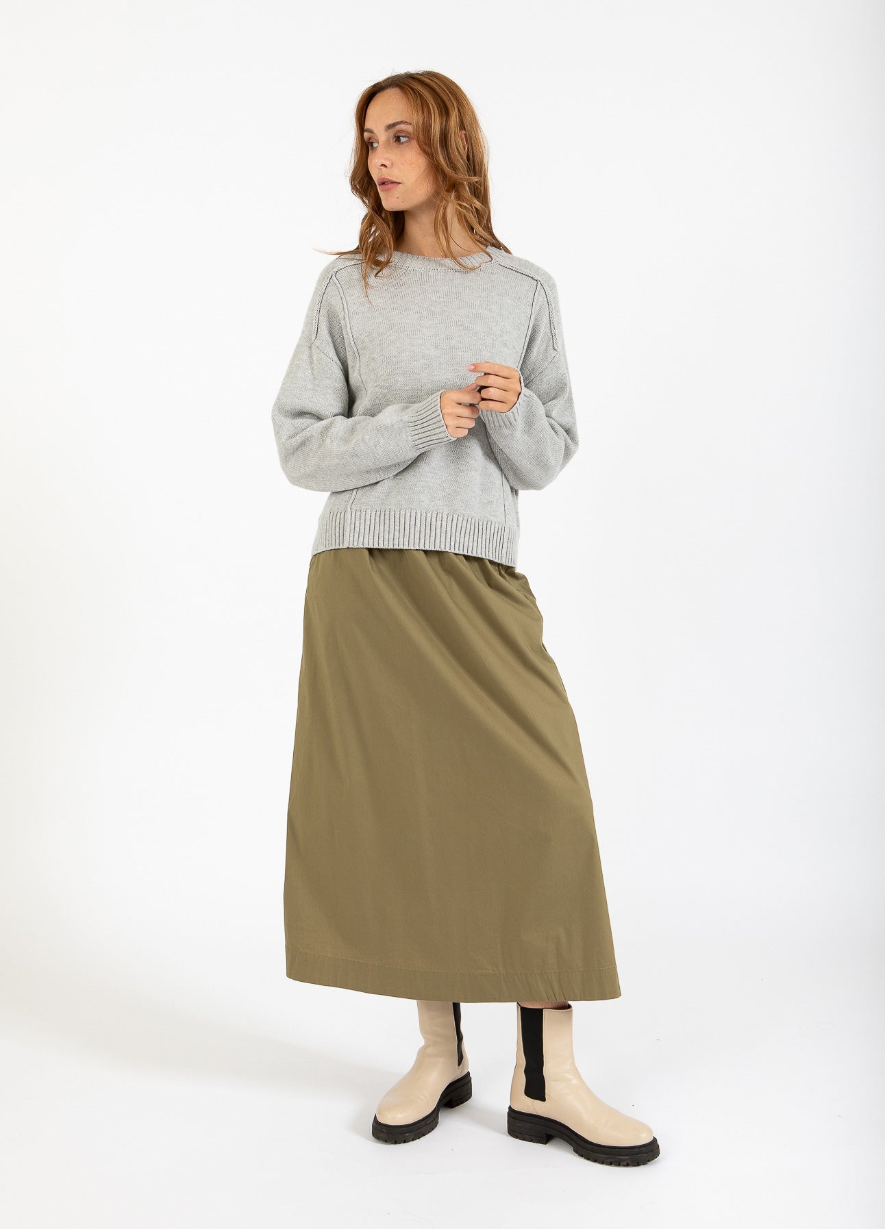 CC HEART AVERY O-HALS SWEATER - Light grey melange