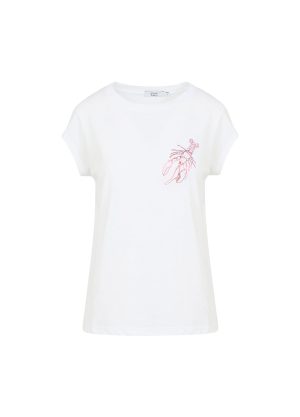 CC HEART LOBSTER TEE - KORT ÆRME - White
