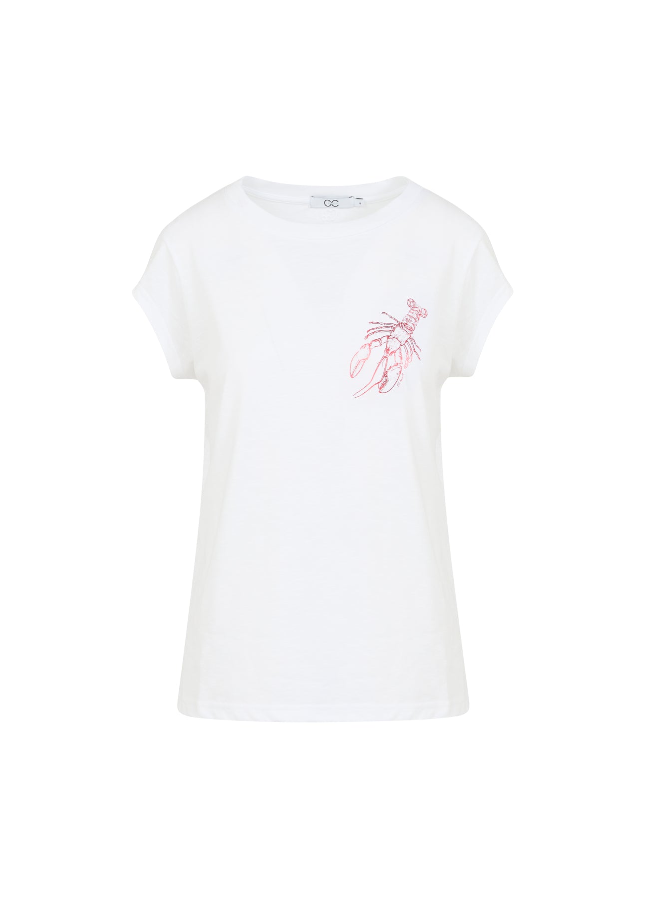 CC HEART LOBSTER TEE - KORT ÆRME - White