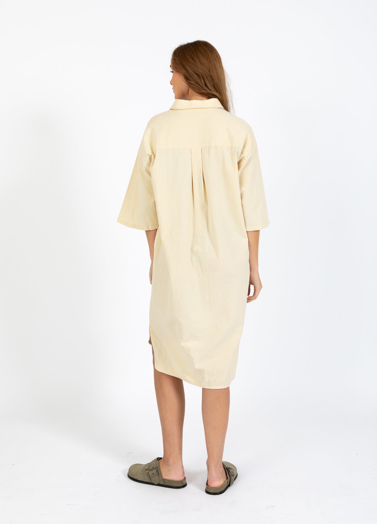 CC HEART SCOUT HØR-LOOK SKJORTEKJOLE - Light honey