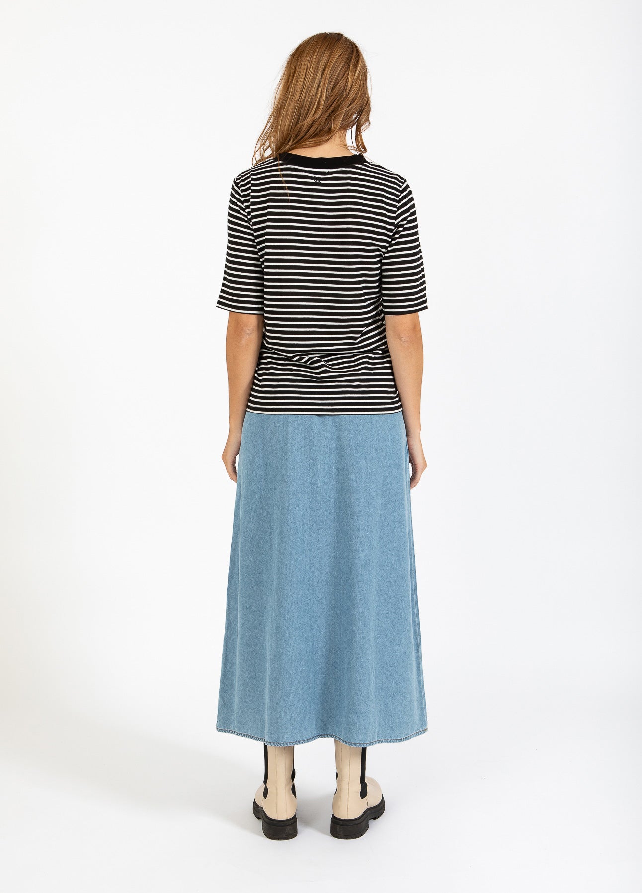 CC HEART SILLA STRIBET KORTÆRMET T-SHIRT - Black/off white stripes Online nu