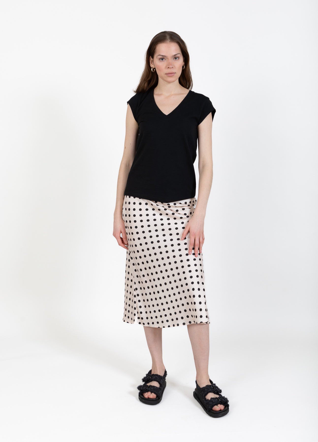 CC HEART SKYLER SATIN NEDERDEL - Dot print