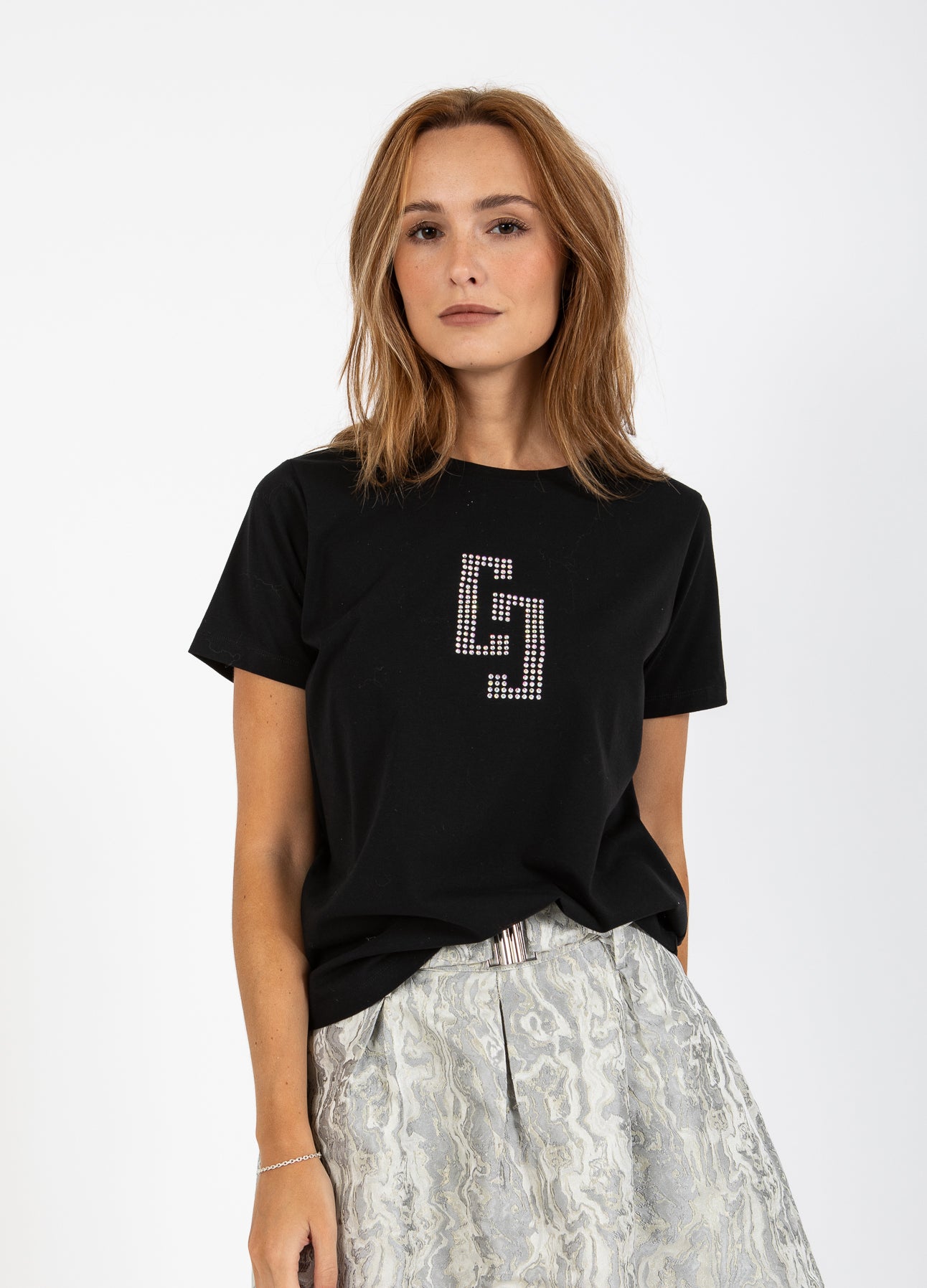 CC RHINSTEN T-SHIRT - Black