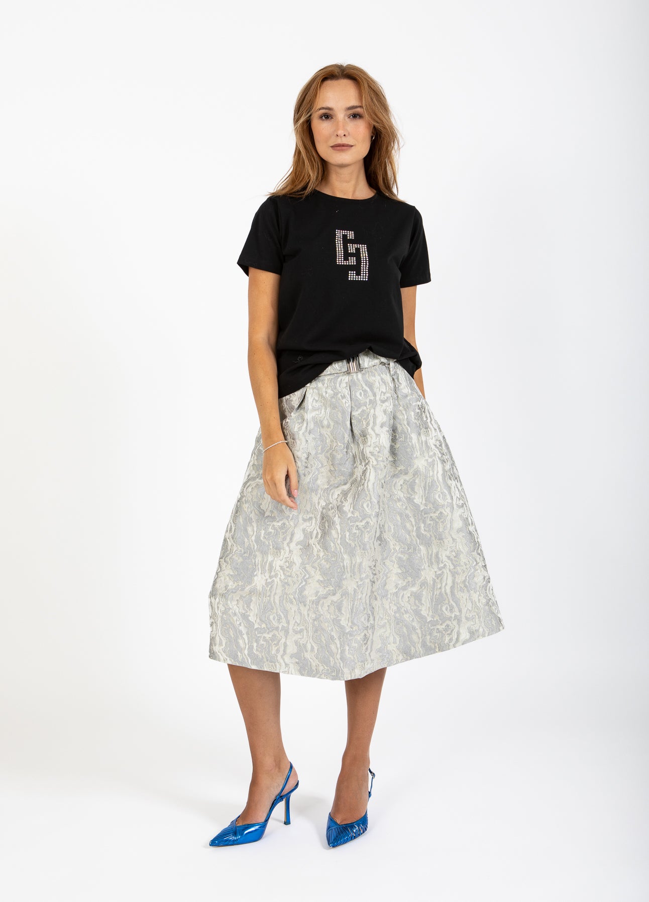 CC RHINSTEN T-SHIRT - Black