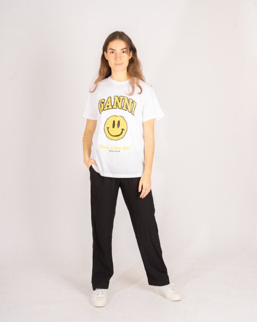 Basic Cotton Jersey - Bright White Online salg