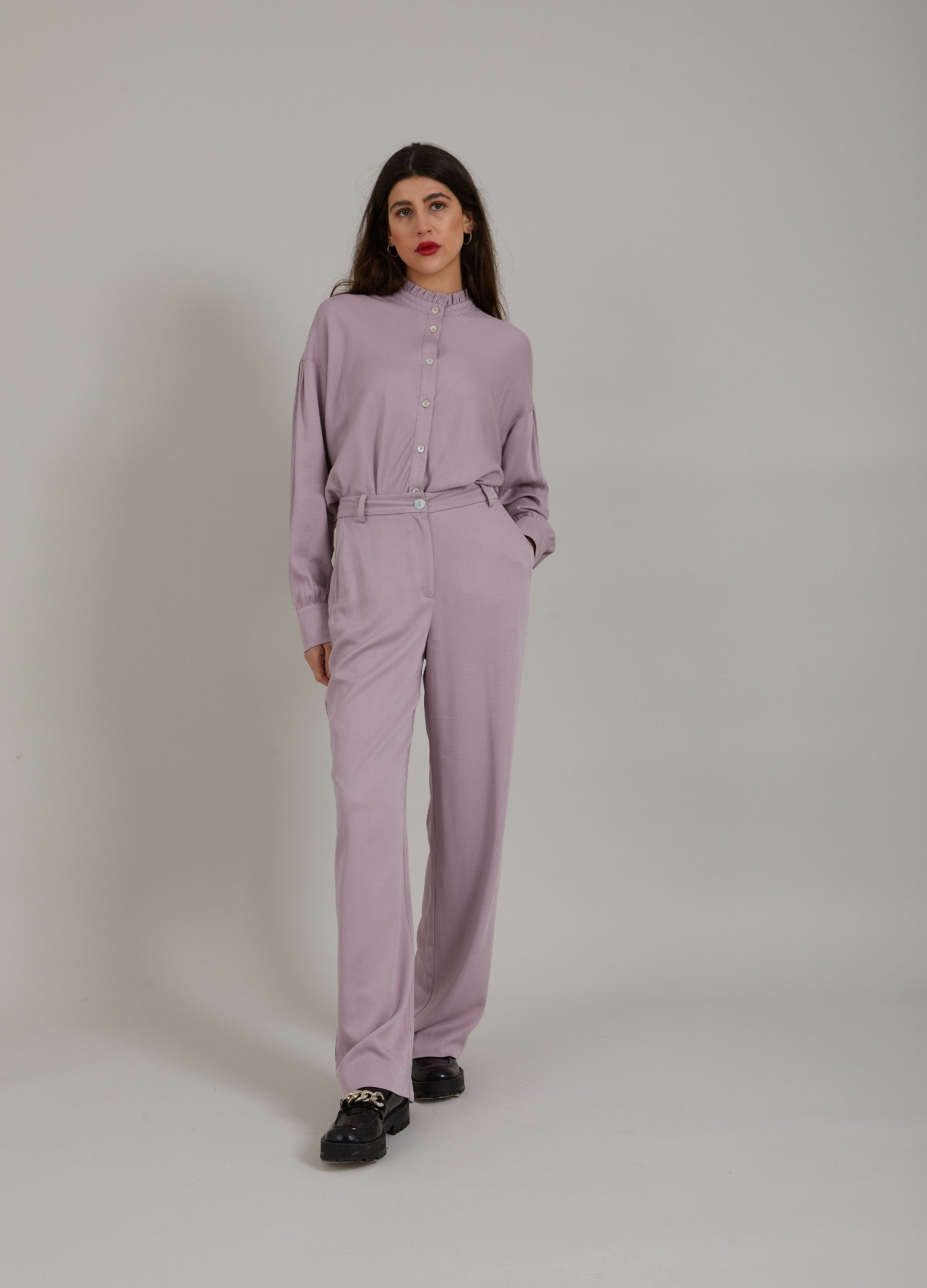 BUKSER LAVET MED LENZING™ ECOVERO™ VISCOSE - Dusty purple