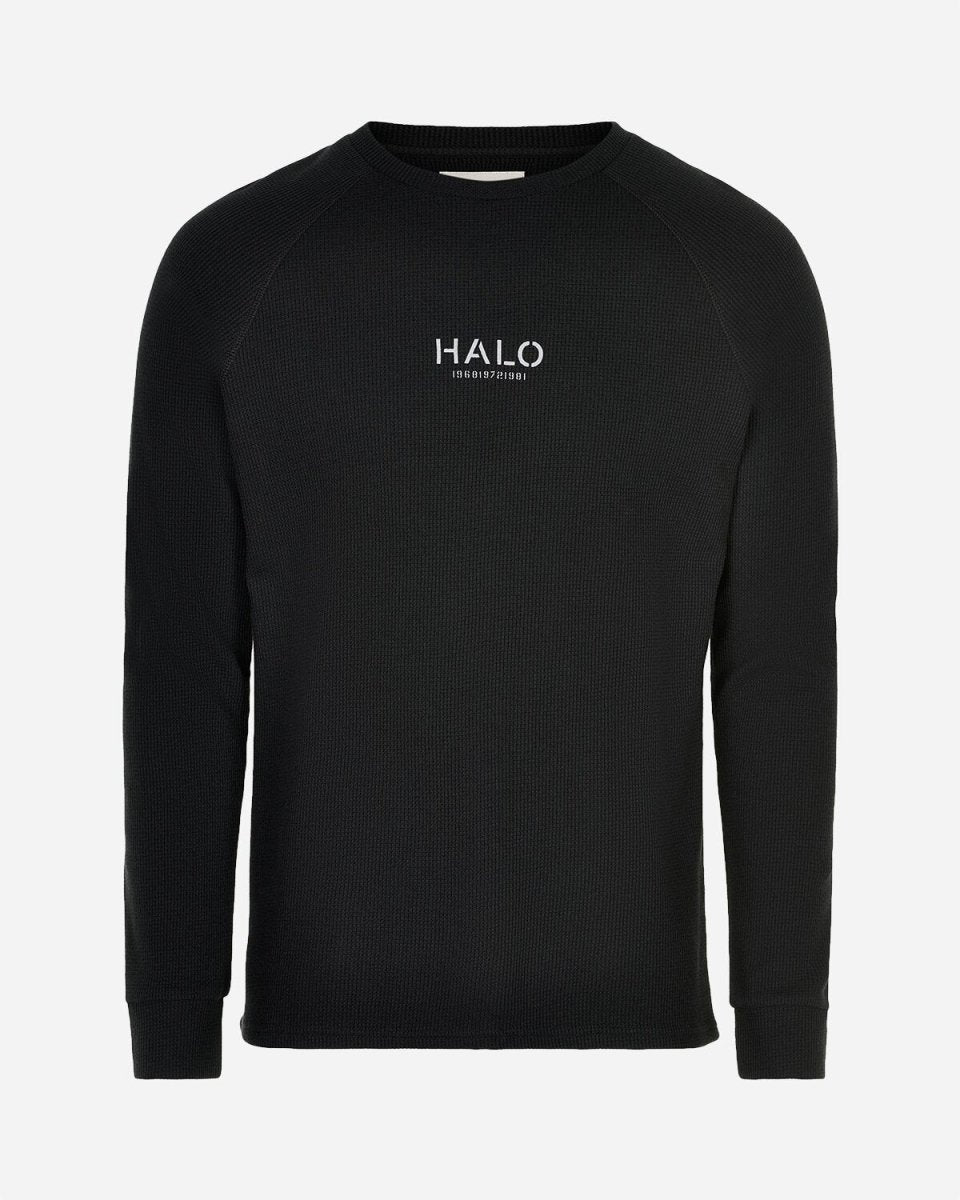 Halo Waffle Longsleeve - Black