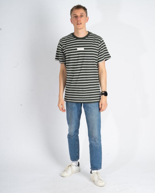 Menak stripe tee - Army/Kit