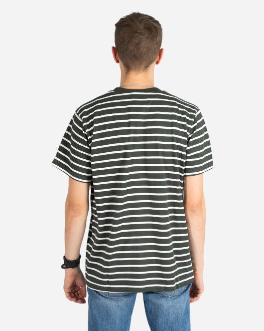 Menak stripe tee - Army/Kit