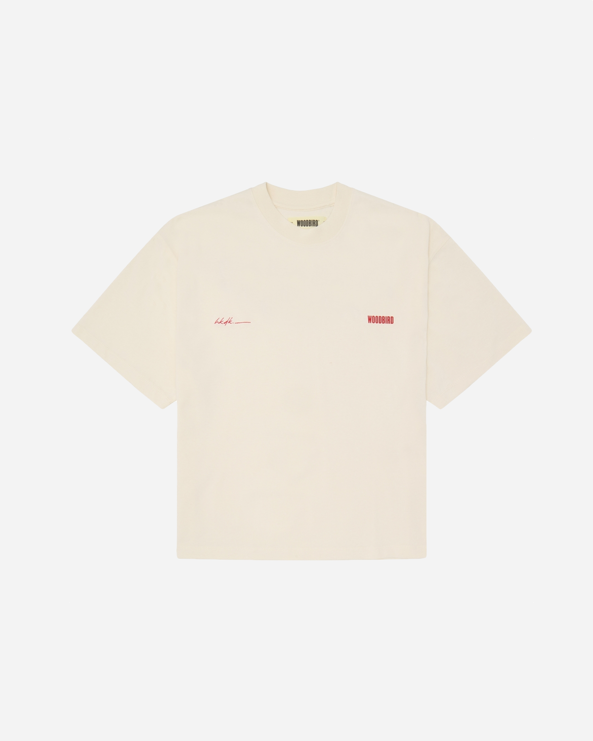 Juno 8410 Tee - Off White/red