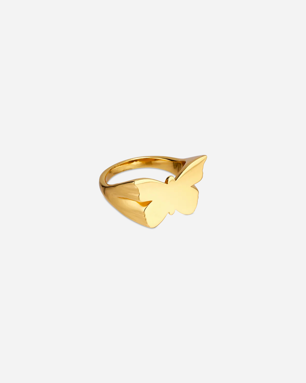 Butterfly Signet Ring - Forgyldt Sterling Sølv