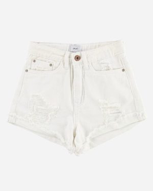 Mom Damage Shorts White - White