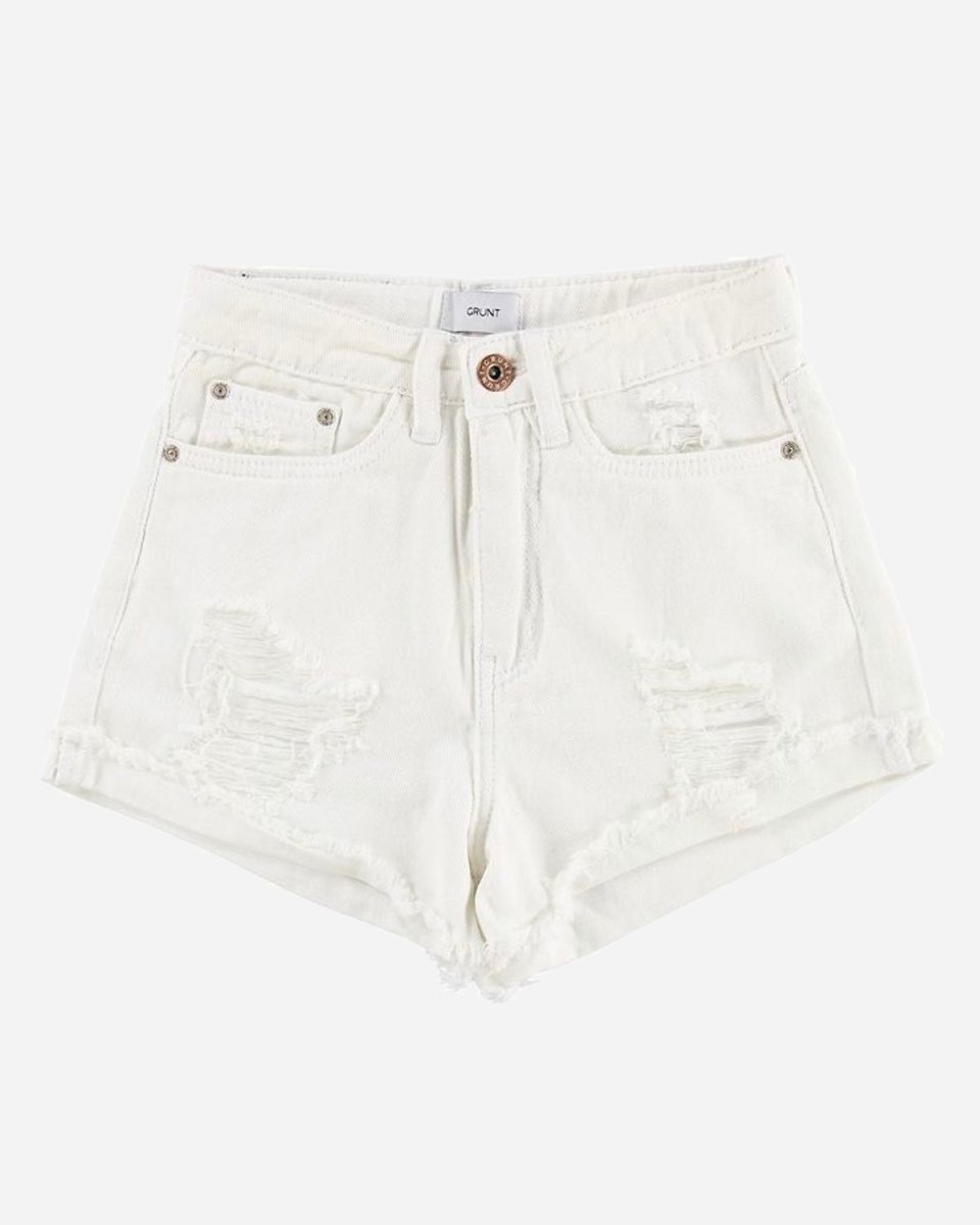 Mom Damage Shorts White - White