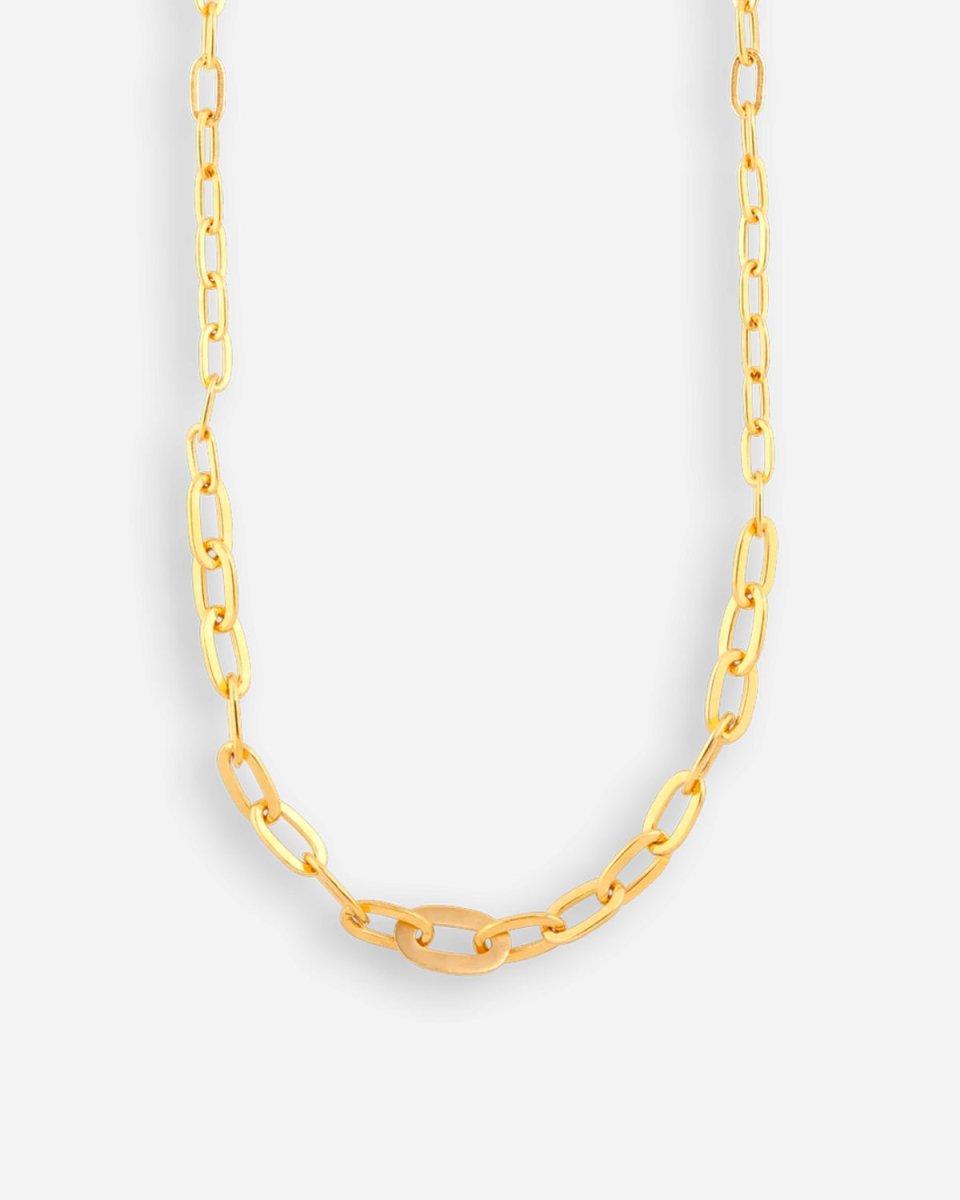 Row Chain Necklace - Guld Online salg