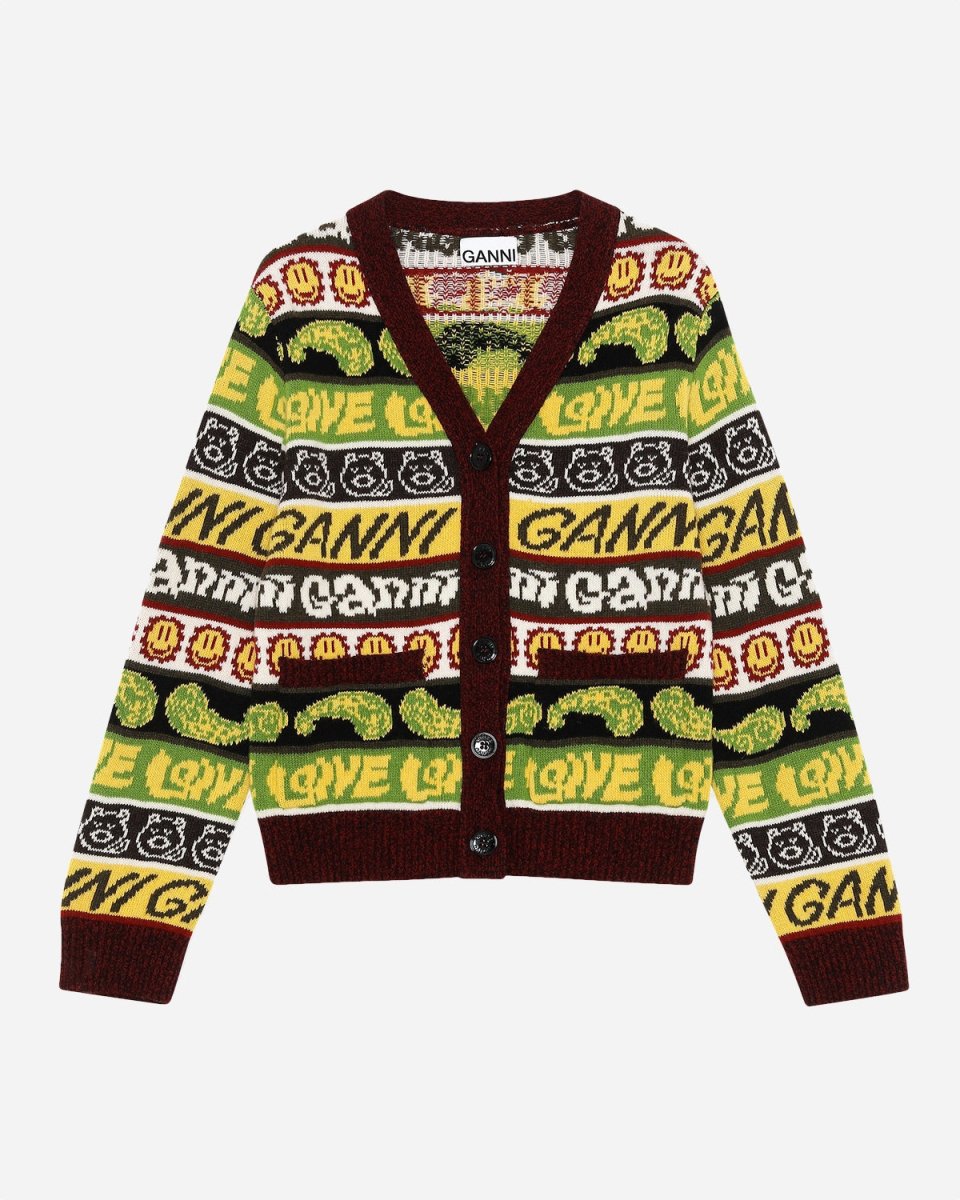 Wool Mix Cardigan - Multicolour Online nu