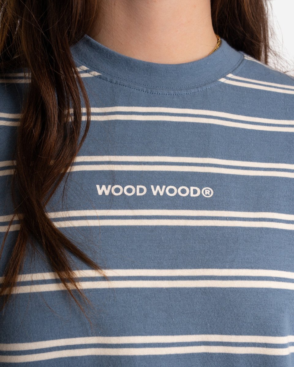 Astrid stripe long sleeve tee - Blue Stripes på udsalg