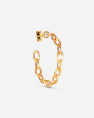 Row Chain Hoops - Guld