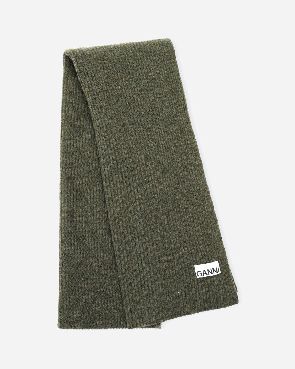 Recycled Wool Knit Scarf - Kalamata