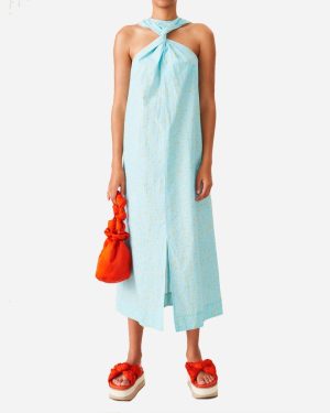Twist Dress - Corydalis Blue