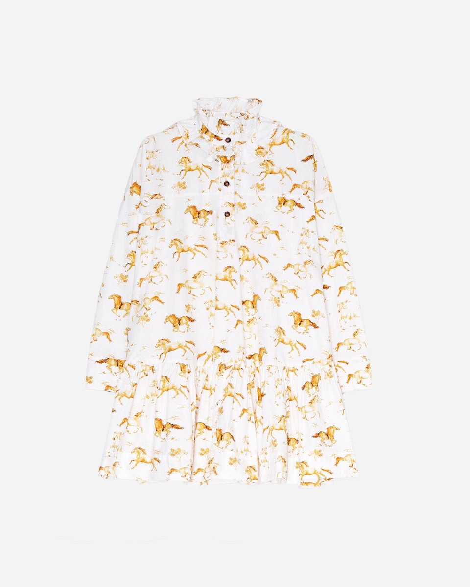 Printed Cotton Poplin - Cognac