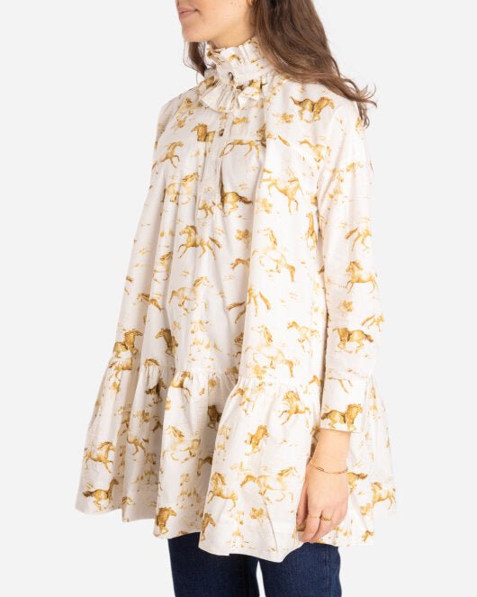 Printed Cotton Poplin - Cognac