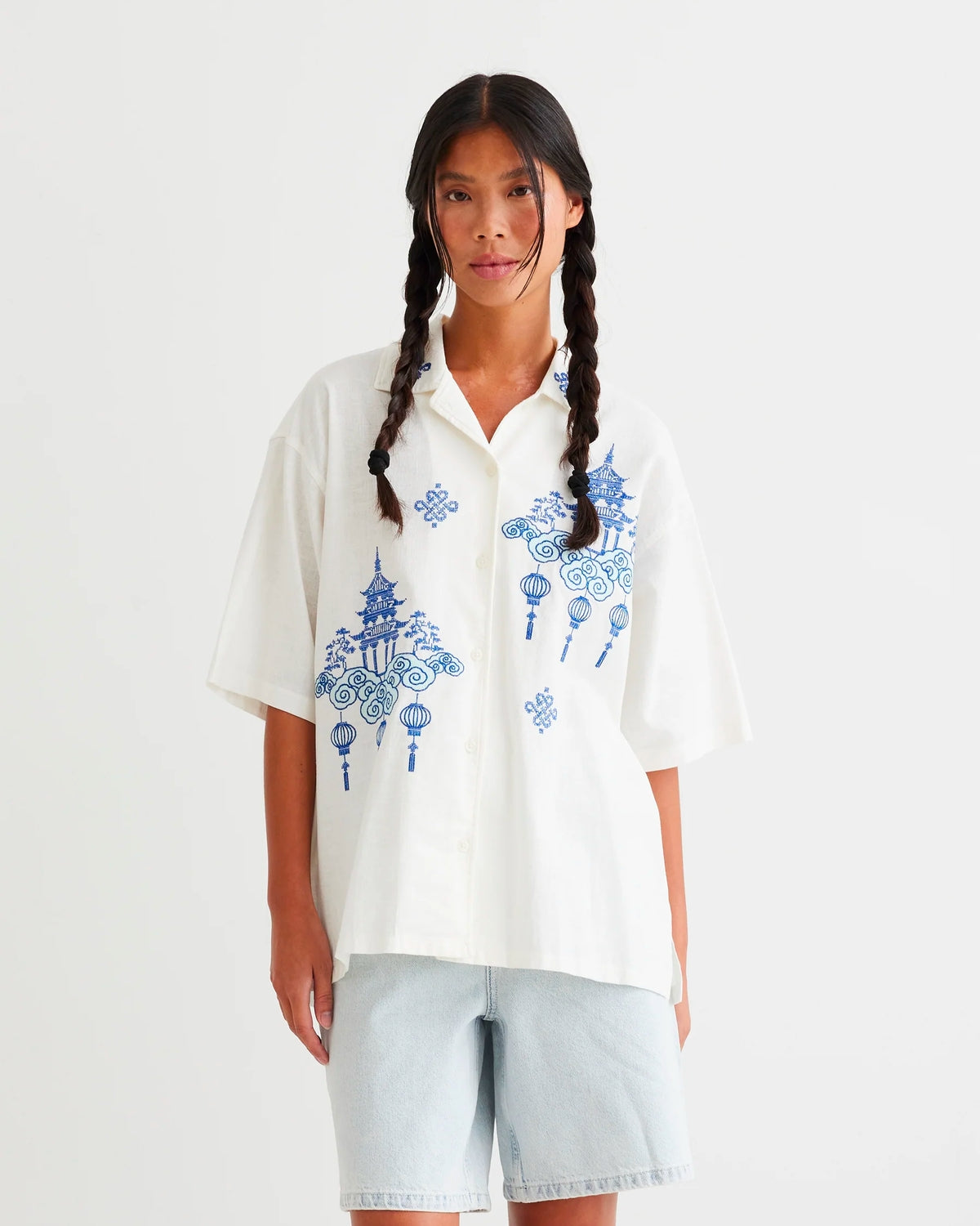 W Banks Tempel Shirt - Off White