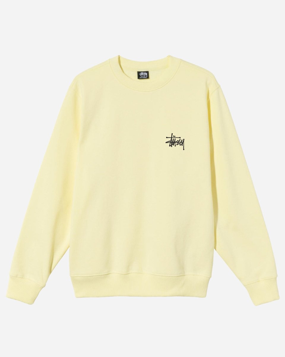 Basic Stüssy Crew - Pale Yellow