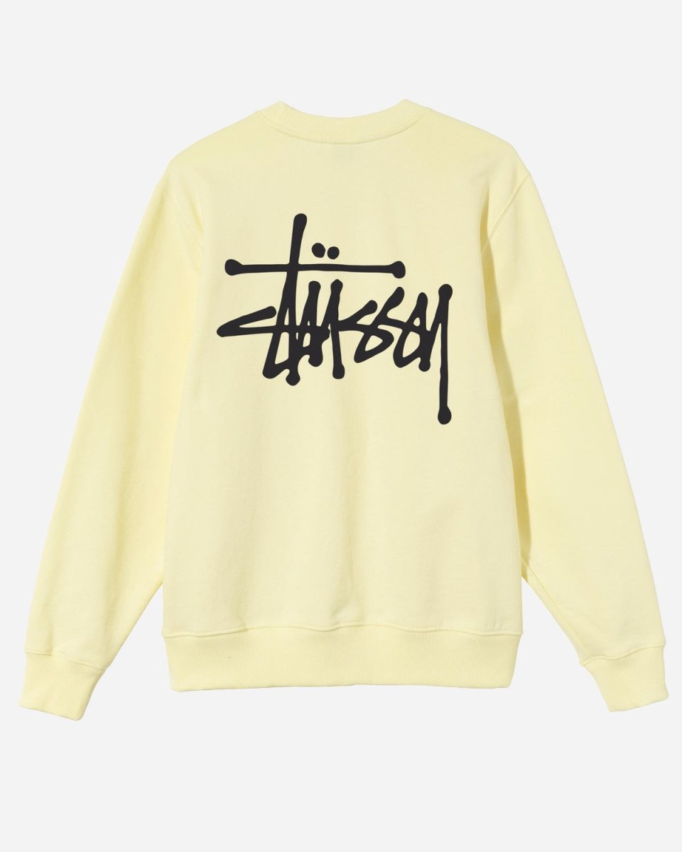 Basic Stüssy Crew - Pale Yellow